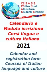 Calendario Corsi Lingua Italiana 2018